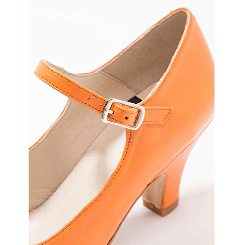 LEHOOR Women Round Toe Kitten Heel Pumps Mary Jane Buckle Strap Mid Chunky Heel Pumps Comfortable Closed Toe Casual Dress Shoes Size 4-11 M US3