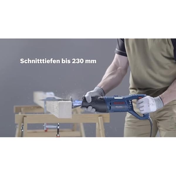 Bosch Professional Säbelsäge GSA 1100 E (1100 Watt, inkl. 1 x Säbelsägeblatt S 2345 X für Holz, 1x Säbelsägeblatt S 123… – Bild 8