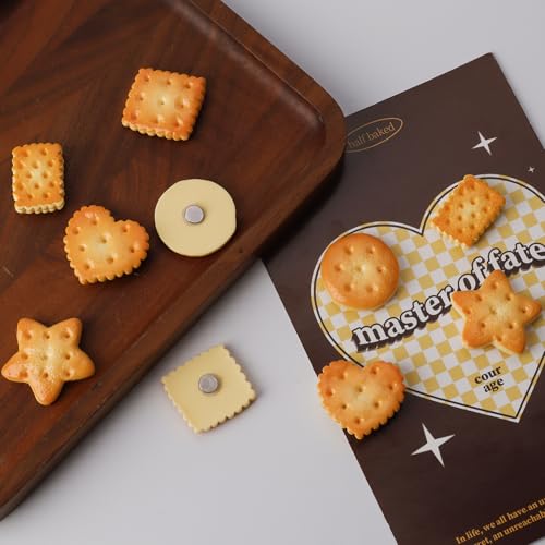 10 imanes decorativos de nevera con forma de galleta miniatura 6