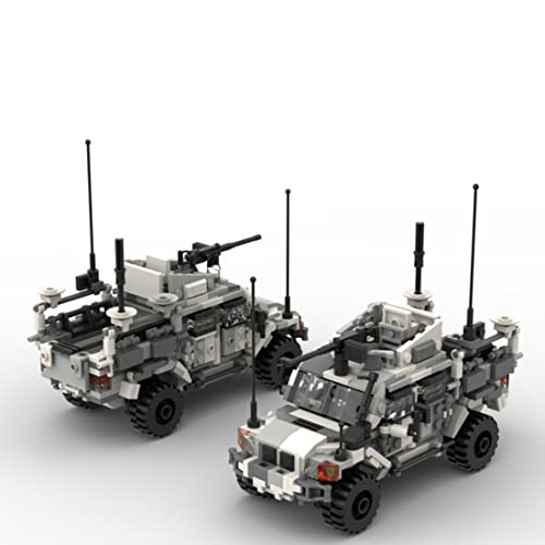 Tewerfitisme Technik Panzerwagen Modellbausatz, 437 Teile WW2 Militärischer Panzerwagen Waffen für Lego Minifiguren… – Bild 4