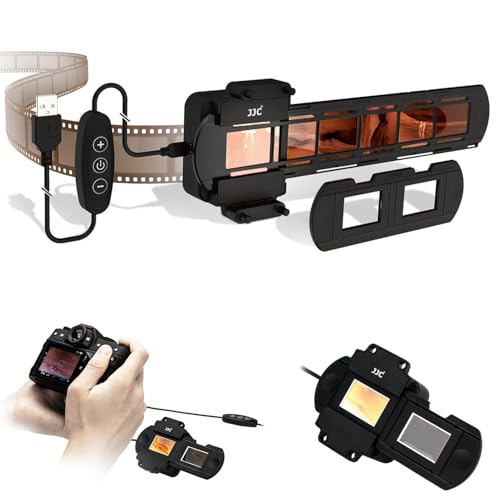 JJC - JJC 35mm Film Digitizing LED Light Set for Negatives Copying with 35mm Film Strips & Slides Holder, 10 Levels Brightness LED Backlight for Converts Photo Slides and Films to Digital Files