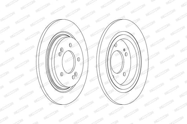 FERODO Premier DDF2604C, 2 szt Tarcze Hamulcowe tył 284mm