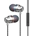 Produktbild C-QOR TM1 In-Ear-Kopfhörer Stereo Ohrhörer 108dB mit Mikrofon Headset für alle Smartphones, MP3-Player, Tablets Ausbalancierter Klang mit verstärktem Bass Sound (Silber)
