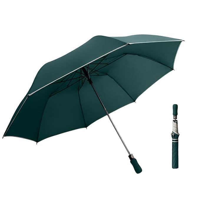 Dark Green Automatic Folding Umbrella | 3 Fold One-Touch Open Windproof WaTERPROOF | UV Protection Compact Umbrella for Men & Women | Portable Sun & Rain Umbrella for Office, Travel & Outdoor.-image-46