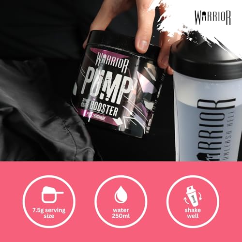 Warrior Pump Non Stim Pre-Workout Powder 225g – Nitric Oxide Supplement – Contains Citrulline Malate, Cyclic Dextrin for Energy, Focus, and Performance – 30 Servings (Pink Lemonade) - Image 5