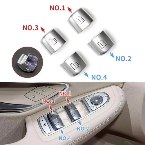 Boutons lève vitre pour Mercedes GLC interrupteur commande levage - 3