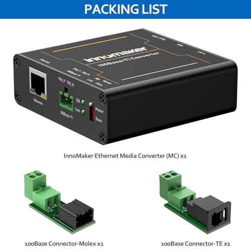 Image of 100BASE Ethernet Media Converter Device 2-Wire Ethernet 100BASE-T1 to Fast 100BASE-TX Automotive IEEE Compliant with 100Mbit /s Fullduplex Transmit