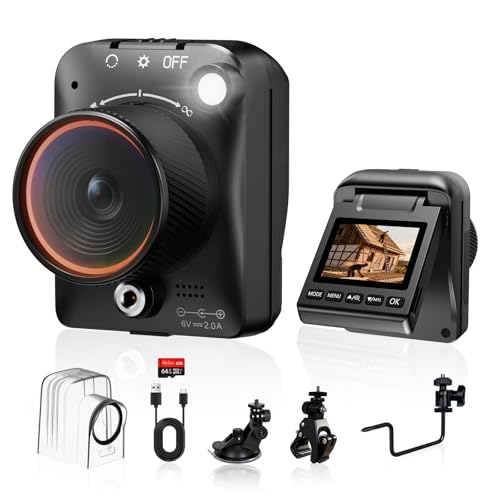 Zeitraffer Kamera 1296P 48MP Baustellenkamera 6-Facher Digitalzoom 180 Tage Aufnahme Timelapse Camera mit LED-Licht Time Lapse Kamera für Baustellen Gartenarbeit Pflanzen Kochen (64GB-Karte)