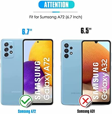 Amazon Brand- Eono 2 Pack Screen Protector and 2 Pack Camera Lens Protector Compatible with Samsung Galaxy A72, HD Clarity, Anti-scratch, Bubble-Free Installation, 9H-Hardness,6.7 Inches