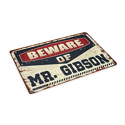 Tapete de porta frontal externo Cuidado com Mr. Gibson capacho decoração de pátio tapetes externos p