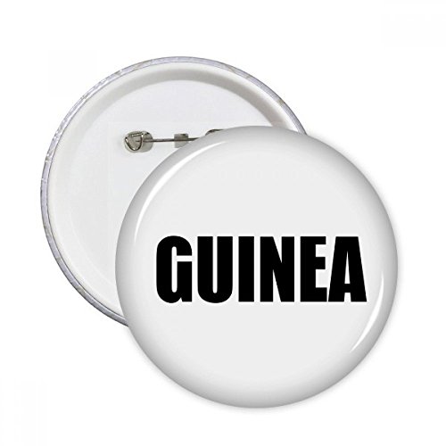 Badge de la Guinée bouton rond noir S décoratif pour vêtements
