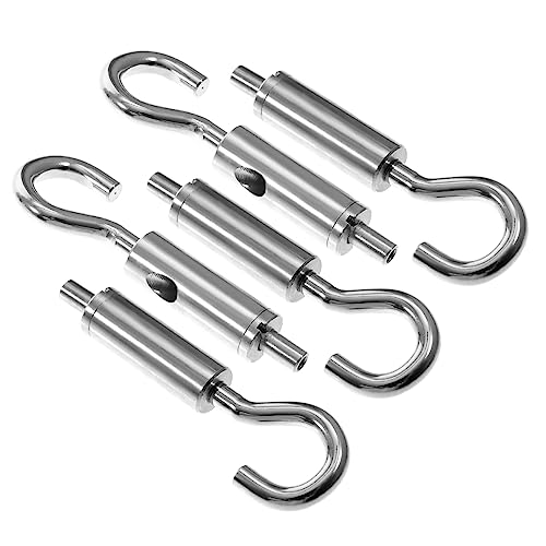 Healifty 6Pcs Heavy Duty Hook and Eye Turnbuckle Cable Guide para Tensionar Cables de Alambre, Accesorios para Cuerdas, Toldo, Iluminación y Exhibiciones miniatura 1