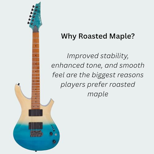 Image of Vault RG2 Soloist Premium Electric Guitar with Dual Alnico 5 Humbuckers and Roasted Maple Neck - Beach Blue