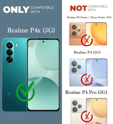 Image of Jkobi Shockproof Crystal-Clear Back Cover for Realme P4x (Magsafe Wireless Support | Drop & Camera Protection | Hard Polycarbonate)
