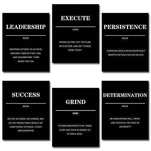 Yasowdkel Inspirational Wall Art, Motivational Wall Art, Positive Quotes & Sayings Posters, Inspirational Wall Decor for Bedroom Living Room,Decoration Office Wall Decor(Set of 6,8x10in, Unframed) 1