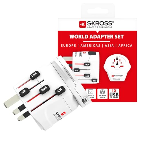 Adaptateur de voyage universel SKROSS multiprise USB pour charger un ordinateur