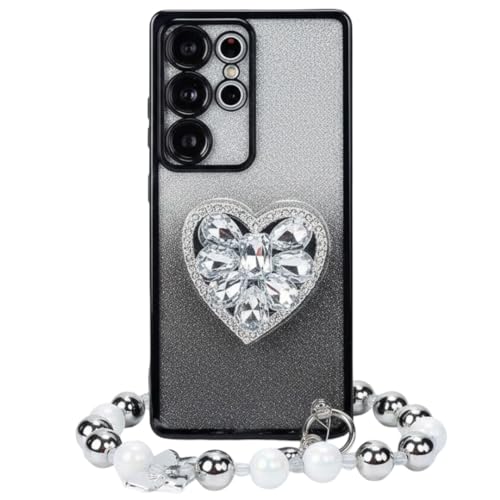 Image of Peeperly Back Cover Case for Samsung Galaxy S23 Ultra Scratch Resistant Anti-Slip TPU Shockproof Protective Durable Sweet Affair Case for Girls & Women(Black)