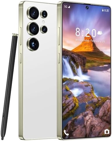I25 Ultra Unlocked Cell Phone, Built in Pen, Smartphone Battery 7000mAh, 6.99″ HD Screen Unlocked Phones, 8+256GB 5G The Phone Android 14, Face ID/Fingerprint Lock/GPS (White)