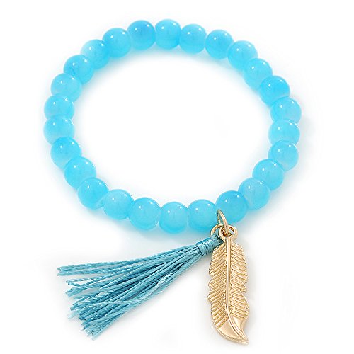 Bracelet perles de verre bleu clair Avalaya, le bijou idéal pour vos tenues d'été