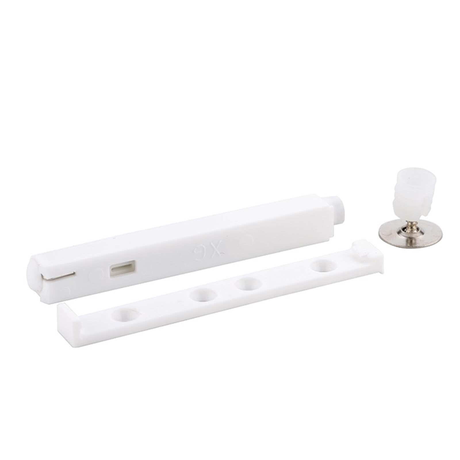 Yusuzh White 1 20Pcs Kitchen Cabinet Catches Door Stops Drawer Closer Handles Pulls Push To Open System Damper Buffers For Furniture Hardware For Cupboard(White 1)