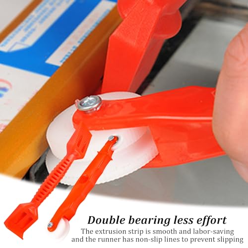 YOYIAG Window Glazing Tool Kit: 4PCS Hammer Nylon Hammer Glazing Tools Glazing Paddle, Red Window Roller and Chisel, Multi-Functions Window Glazing Tool Kit - Image 4