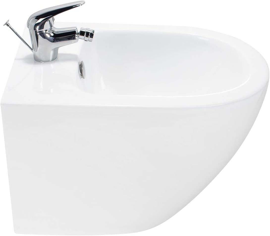 Bidet sospeso Bianco incl. rubinetto miscelatore FRANCO