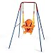 Costway Balançoire Enfant Exterieur Balançoire Bebe 3 en 1 avec Siège Dossier Accoudoir et Ceinture Sécurité Anti-Renversement 1-3 Ans Charge Max 25 kg 107 x 96 x 131 cm