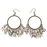 TOVINANNA Pendientes Étnicos Colgantes de Cuentas Estilo Bohemio, Diseño Exótico y Color Degradado, para Mujer, Ideales para Fiestas y Bodas