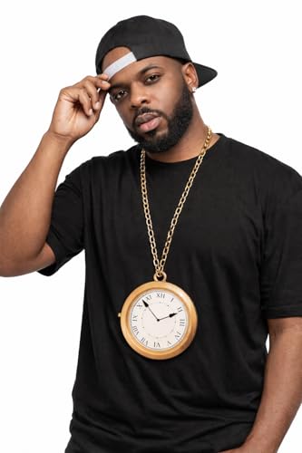 Collier horloge Jumbo pour réussir votre look de rappeur old school ou costume rétro de festival