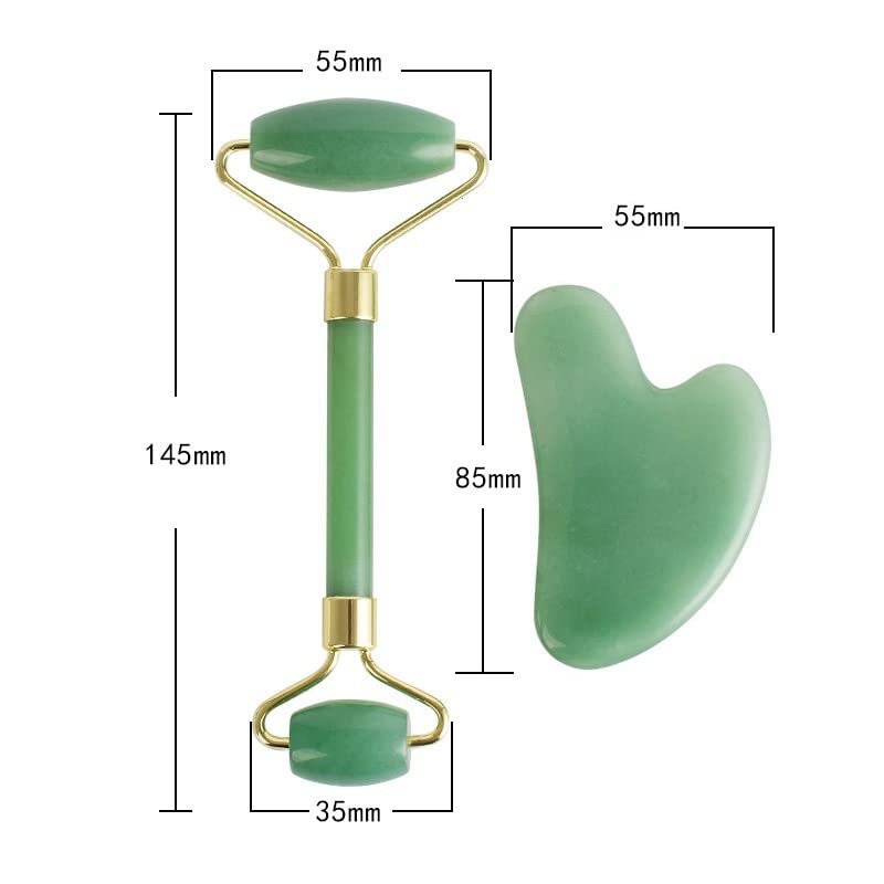 Dongling jade roller scraping set face rolling device beauty lift natural jade scraping board acupoint stick meridians