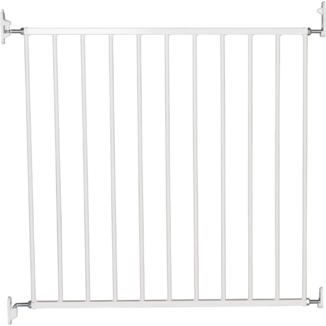 BabyDan Aarhus, 72-78.5 cm, Basic Stair Gate/Baby Gate/Safety Gate, Metal, White, Made in Denmark - (Pet Gate/Dog gate)