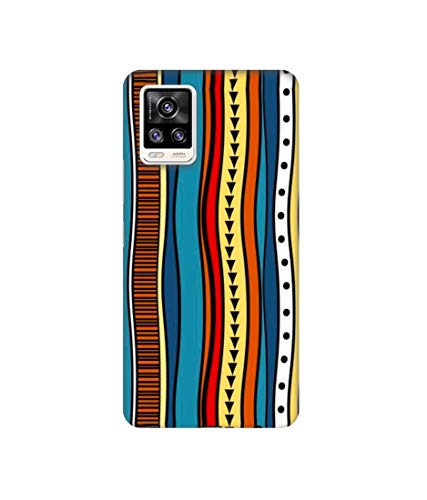 Image of Solimo Plastic Designer Rangoli Folk Art 3D Printed Hard Back Case Backcase for Mobile Cover for Vivo V20, Multicolor