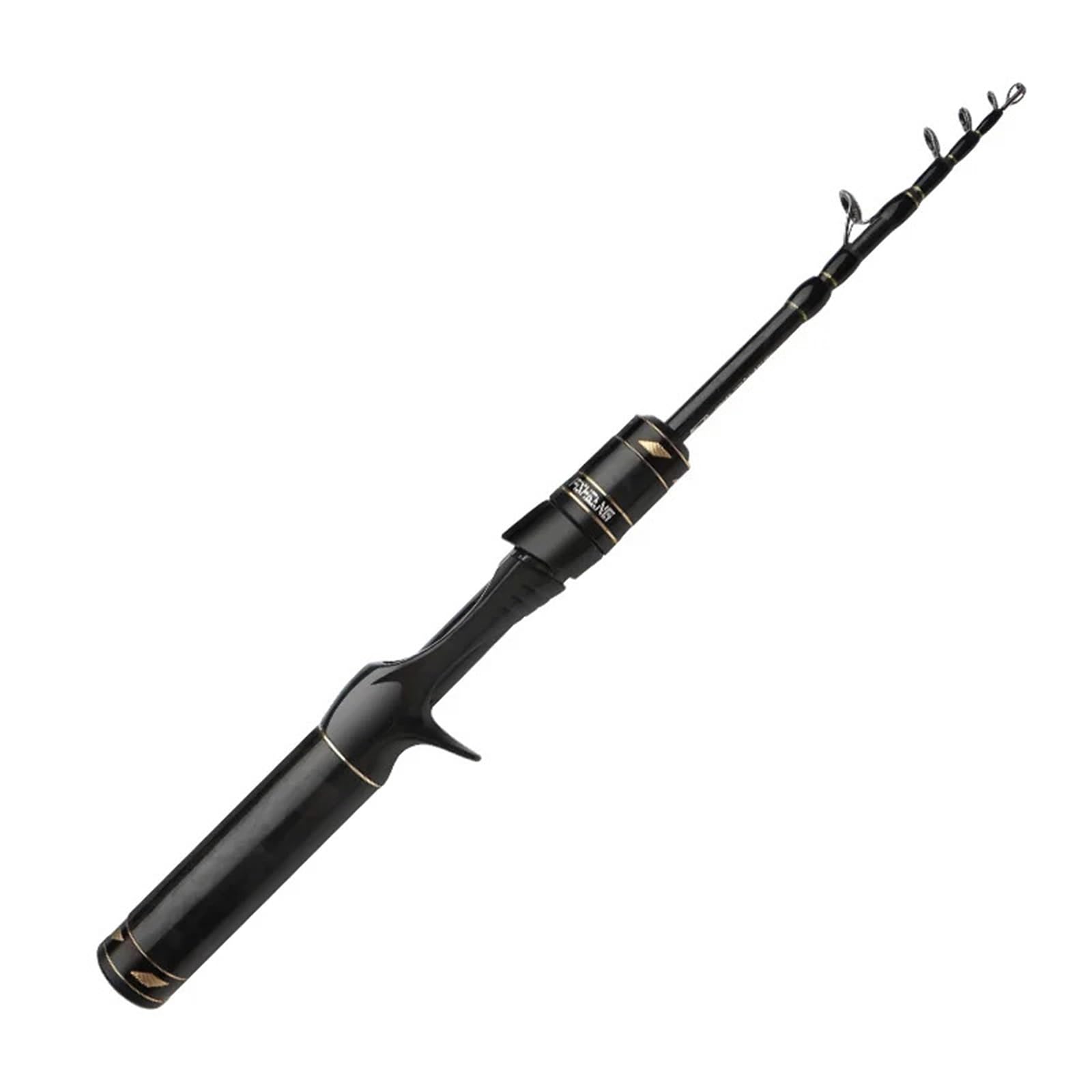Canne à pêche télescopique de Voyage, Spinning, Casting, leurre, Portable, Cross, Carbone, Eau Douce, Eau salée, Basse(Casting 1.5m)