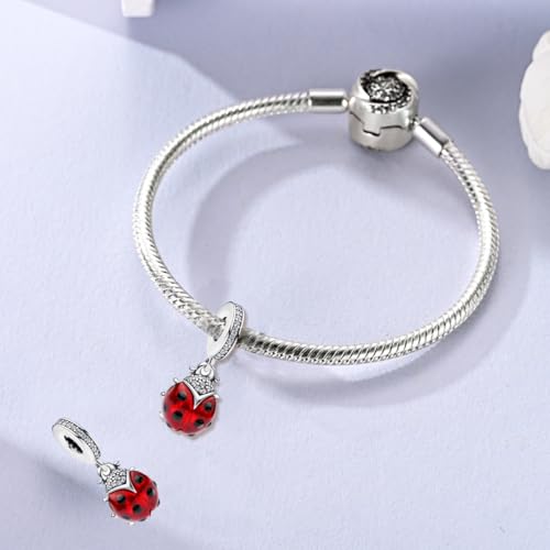 LNQOBU 925 Sterling Silver Dangle Pendant Bead Charms for Bracelets,Compatible with Pandora Charms Bracelets and Necklaces2