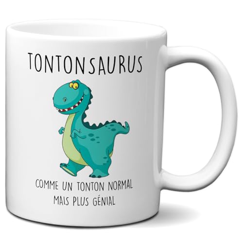 L'Esprit Des Anges Tasse Mug Cadeau Tonton Dinosaure- Tontonsaurus- Original Drole Amusant Rigolo Anniversaire Homme