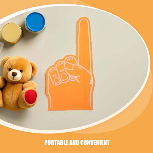 Mano de espuma para animadoras portátil naranja en lote de 4 para festivales musicales 7