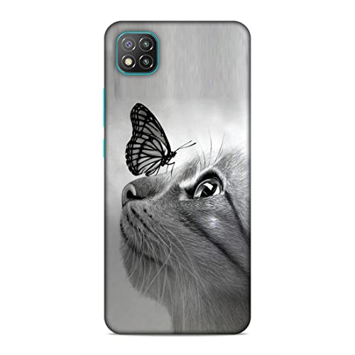 Image of Printed Mobile Back Hard Case Cover for Xiaomi Poco C3 | Pet, Butterfly, Animal, Cute Cat, Animal Lover-2195
