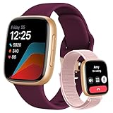 Smart Watch for Women, 1.85' AMOLED Always-On Display Screen Smartwatch for iPhone & Android, 3ATM Waterproof Fitness Tracker with Bluetooth Call, Heart Rate/Sleep/SpO2 Monitor, 100+ Sport Modes