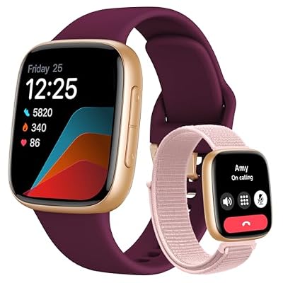 Smart Watch for Women, 1.85" AMOLED Always-On Display Screen Smartwatch for iPhone & Android, 3ATM Waterproof Fitness Tracker with Bluetooth Call, Heart Rate/Sleep/SpO2 Monitor, 120+ Sport Modes