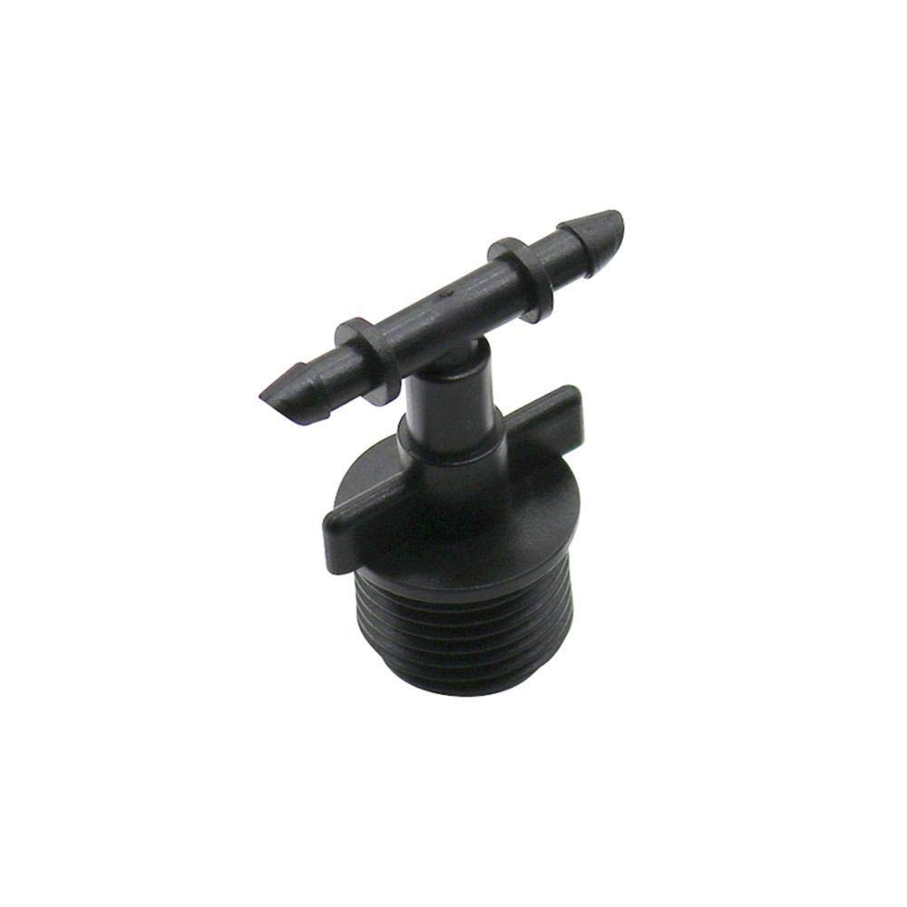 Raccord de Tuyau d'arrosage 1/2" mâle vers 4 mm en T coude connecteur séparateurs de Tuyau d'arrosage 4/7 mm connecteurs d'interface de Tuyau Outil d'irrigation 100 pièces