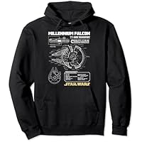Star Wars Gold Millennium Falcon Schematics Sudadera con Capucha