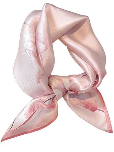 Onllh 100% Mulberry Silk Scarf for Women Hair Lightweight Square Neckerchief Wrap For Head Scarves 21 -3