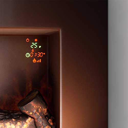 Cecotec Elektrokamin Ready Warm 2210 Curved Flames. 22 Zoll, 2000 W, 2 Stufen 1000/2000 W, für bis 20 m², Fernbedienung, 2 LED-Flammenstufen, Wochen- & Tages-Timer