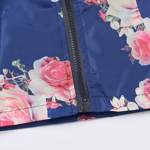 Kids Girls Pattern Print Rain Jacket Zip Up Hooded Windproof Lightweight Windbreaker Cute Outwear for Toddler Boys4