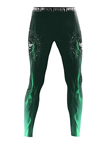 Raven Fightwear Men's Archangel Raphael MMA BJJ Spats Green Large