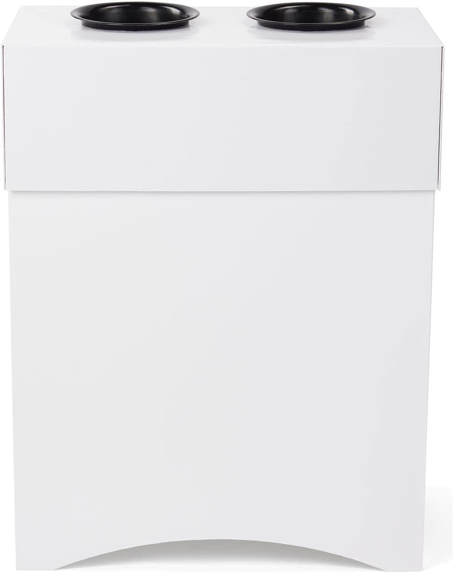 Displays2go Cardboard Flower Display, 2 Waterproof Plastic Buckets - White (SMCFDBLNK)