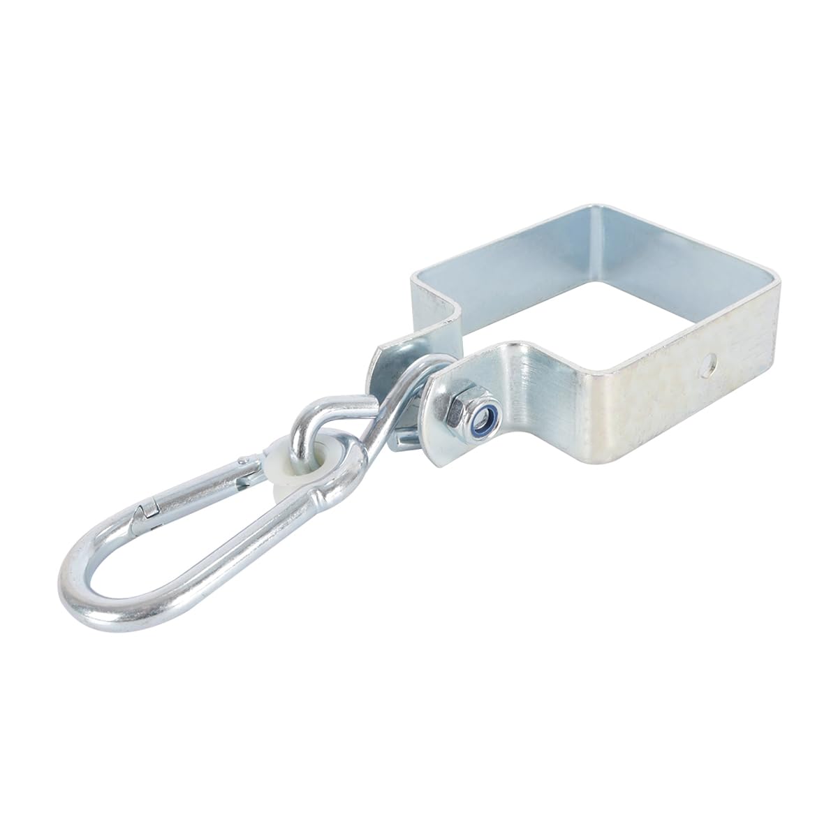 2 Ganchos Cuadrados Para Columpio Con Mosquetón Galvanizado Para Vigas De Madera De 9 X 9 Cm.