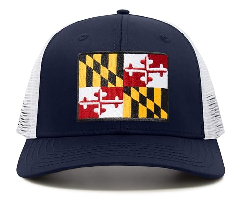 Image of International Tie State Hat for Men and Women, Adjustable Snapback Trucker Baseball Cap with Embroidered Patch