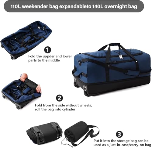 XWFB 110L Expandable Rolling Duffle