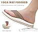 ONCAI Men's Flip Flops with Arch Support Orthotic Cushion Recovery Walking Slide Sandals for Men 2025 with Platform Summer Comfortable Soft Thong Sandals Slip on Rubber Soles Beige/White Size 11